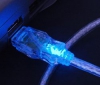 AKASA USB kabel 2.0 svetelný modrý - 1,8 m (USB180-BL)