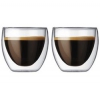 Sada 2 sklenice espresso PAVINA 4557-10 + Sada 2 sklenicek Canteen 10108-278 - fialová barva
