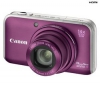 CANON PowerShot  SX210 IS fialový + Pouzdro kompaktní kožené 11 x 3,5 x 8 cm + Pameťová karta SDHC 16 GB