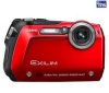 CASIO Exilim  EX-G1 - červený + Pouzdro kompaktní kožené 11 x 3,5 x 8 cm + Pameťová karta Micro SD HC 8 GB + adaptér SD
