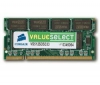 CORSAIR Pameť Value Select SO-DIMM 1 GB PC 2700 (VS1GSDS333) + Hub USB 4 porty UH-10 + Chladící podložka F5L001 pro notebook 15.4''