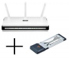 D-LINK Router WiFi DIR-655 switch 4 porty + Karta ExpressCard/34 WiFi DWA-643 802.11n/g/b + Hub USB 4 porty UH-10