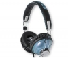 Sluchátka Earpollution ThrowBax - kovove modrá + Prodluľovacka Jack 3,52 mm - nastavení hlasitosti mono/stereo - Zlato - 3 m