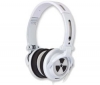 Zavrená sluchátka EarPollution CS40 - bílá + Prodluľovacka Jack 3,52 mm - nastavení hlasitosti mono/stereo - Zlato - 3 m