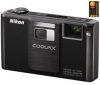 NIKON Coolpix  S1000pj černý onyx + Pouzdro kompaktní kožené 11 x 3,5 x 8 cm + Pameťová karta SDHC 16 GB