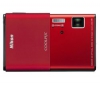 NIKON Coolpix S80 červená + Pouzdro kompaktní kožené 11 x 3,5 x 8 cm + Pameťová karta SDHC 8 GB