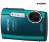 OLYMPUS µ[mju:]  TOUGH-3000 - green + Ultra-compact Camera Case - 9.5x2.7x6.5 cm + 4 GB SDHC Memory Card + Li-42B Battery