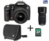 PENTAX K-x černý + objektiv DAL 18-55 mm + objektiv DAL 55-300 mm + brašna 50250 + karta SDHC 4 GB