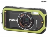 PENTAX Optio  W90 černá a zelená + Pouzdro kompaktní kožené