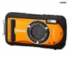 PENTAX Optio  W90 kovove oranžový + Pouzdro kompaktní kožené 11 x 3,5 x 8 cm + Pameťová karta SDHC 16 GB + Baterie D-LI88 + Čtecka karet 1000 v 1 USB 2.0