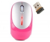 SAITEK Optická bezdrátová myš + hardwarový klíč Nano M100X - ružová + Nápln 100 vhlkých ubrousku + Distributor 100 mokrých ubrousku