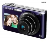 SAMSUNG ST600 - Digital camera - compact - 14.2 Mpix - optical zoom: 5 x - supported memory: microSD, microSDHC - violet + Pouzdro kompaktní kožené 11 x 3,5 x 8 cm + Pameťová karta SDHC 8 GB
