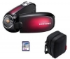 SAMSUNG Videokamera SMX-C20 - červená + pouzdro CC1M+ karta SD 4 GB