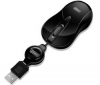 SWEEX Myš Mini Optical Mouse MI050 - Blackberry Black + Hub USB 4 porty UH-10 + Nápln 100 vhlkých ubrousku