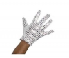 Bílá flitrovaná rukavice