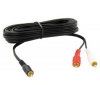 Kabel audio - RCA samec / 2 RCA samec 3.5 mm ZLATO - 2m