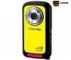 TOSHIBA Videokamera HD Camileo BW10 - žlutá + Nylonové pouzdro TBC-302 + Síťová nabíječka USB Black Velvet