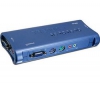 TK-408K 4-port PS/2 / KVM Switch Kit with audio + 4 cables included