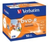 VERBATIM DVD-R k potisku 4,7 GB (sada deseti) + Pouzdro na CD RBNW-224