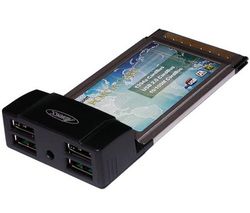 ADVANCE Kontrolní karta PCMCIA 4 porty USB 2.0 PCM-USB2 + Čistící pena pro monitor a klávesnici EKNMOUMIN