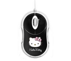 BLUESTORK Drátová myš Bumpy Hello Kitty - černá + Hub 4 porty USB 2.0