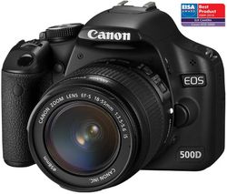 CANON EOS  500D + Objektiv EF-S 18-55 IS + Multimediální digitální fotorámeček 10,4