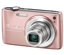 CASIO Exilim Zoom  EX-Z400 ružový + Pouzdro kompaktní kožené 11 x 3,5 x 8 cm + Pameťová karta SDHC Ultra 8 Go