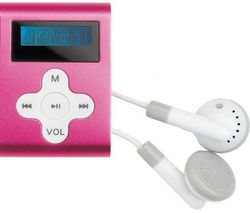 CLIP SONIC MP3 prehrávač MP103 1 Gb ružový + Nabíječka USB - bílá