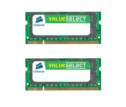 CORSAIR Pameť pro notebook Value Select 4 GB (kit 2x 2 GB) DDR2-SDRAM PC2-5300 CL5 (VS1GSDS533D2) + Hub USB 4 porty UH-10 + Klíč USB WN111 Wireless-N 300 Mbps