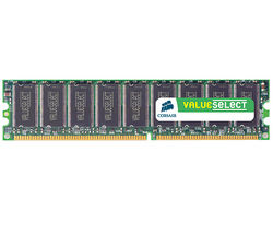 CORSAIR PC pameť Value Select 1GB DDR2 SDRAM PC4200 - Záruka 10 let + Distributor 100 mokrých ubrousku + Čistící stlačený plyn vícepozicní 250 ml + Čistící pena pro monitor a klávesnici EKNMOUMIN