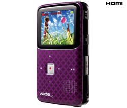 CREATIVE Mini-videokamera Vado HD (3rd Gen) fialová  + Nylonové pouzdro TBC-302 + Síťová nabíječka USB Black Velvet + Nabíječka do auta USB Black Velvet