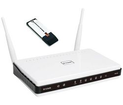 D-LINK Router WiFi-N Dual Band DIR-825 + klíč USB WiFi-N Dual Band DWA-160