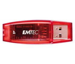 EMTEC Klíč USB 2.0 C400 4 GB - červený + Hub USB 4 porty UH-10