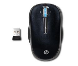 HP Myš Wireless Optical Mouse VK481AA + Hub 4 porty USB 2.0 + Distributor 100 mokrých ubrousku