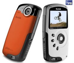 KODAK Mini videokamera vodotesná Playsport - oranžová + Pameťová karta SDHC 4 GB + Síťová nabíječka USB Black Velvet