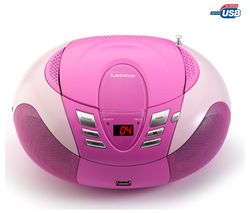 LENCO Rádio CD/MP3/USB SCD-37 ružové