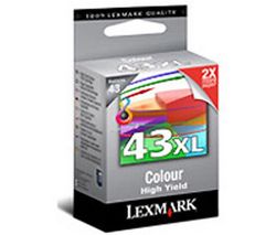 LEXMARK Colour Ink Cartridge no.43 - Cyan, Magenta, Yellow + Kabel USB A samec/B samec 1,80m