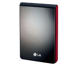 LG Externí prenosný pevný disk XD3 320 GB černý + Pouzdro LArobe black/pink