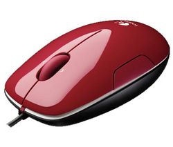 LOGITECH Myš LS1 Laser Mouse - skoricová + Hub 4 porty USB 2.0 + Distributor 100 mokrých ubrousku
