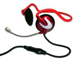 MAD-X Sluchátka MadHead MHP-02 - červená + Kabel USB 2.0 A samec/ samice - 5 m (MC922AMF-5M)