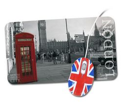 MOBILITY LAB Souprava London, Mouse & the City : optická myš USB 2.0 + podložka