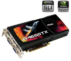 MSI GeForce GTX 465 - 1 GB GDDR5 - PCI-Express 2.0 (N465GTX-M2D1G) + Kabel DVI-D samec / samec - 3 m (CC5001aed10)