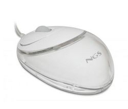 NGS Myš VIP Mouse - bílá + Flex Hub 4 porty USB 2.0 + Distributor 100 mokrých ubrousku