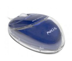 NGS Myš VIP Mouse - modrá + Flex Hub 4 porty USB 2.0 + Distributor 100 mokrých ubrousku