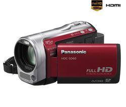 PANASONIC Videokamera HDC-SD60 - červená + Brašna + Pameťová karta SDHC 16 GB + Kabel HDMi samcí/HDMi mini samcí (2m)