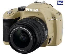 PENTAX K-x béžový + objektiv DA L 18-55 mm f/3,5-5,6 + Pouzdro Zrcadlovka 15 X 11 X 14.5 CM + Pameťová karta SDHC 16 GB