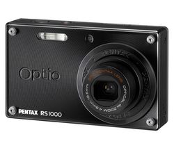 PENTAX Optio   RS1000 - Digital camera - compact - 14.0 Mpix - optical zoom: 4 x - supported memory: SD, SDHC - black + Pouzdro Ultra Compact 9,5 x 2,7 x 6,5 cm + Pameťová karta SDHC 4 GB