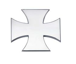 RACE SPORT Emblém Maltský kríž chromovaný