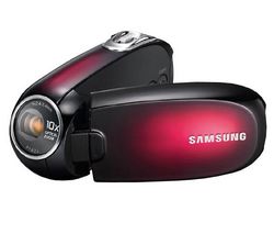 SAMSUNG Videokamera SMX-C20 - červená + Pameťová karta SDHC 8 GB