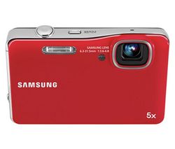 SAMSUNG WP10 - červený + Pouzdro kompaktní kožené 11 x 3,5 x 8 cm + Pameťová karta SDHC 8 GB